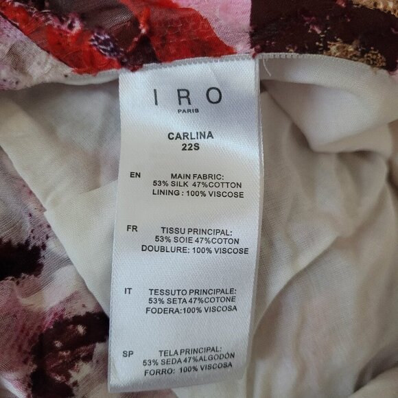 IRO PARIS  carlina ruffled dress Size 38 (FR) US 6 abstract print - Picture 4 of 6
